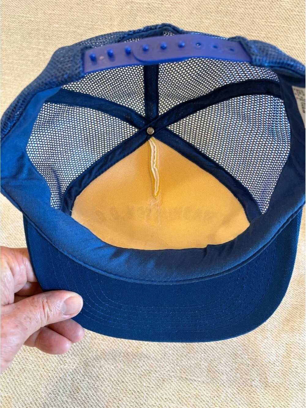 Vintage 1985 Washington DC Capitol Building Trucker Hat Snapback Blue Foam VTG